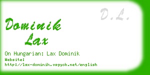 dominik lax business card